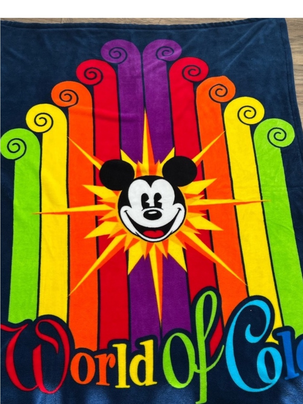 Disney 🌈 Mickey Mouse 'World of Color'” Disney, Disnyland blanket 44 x 60